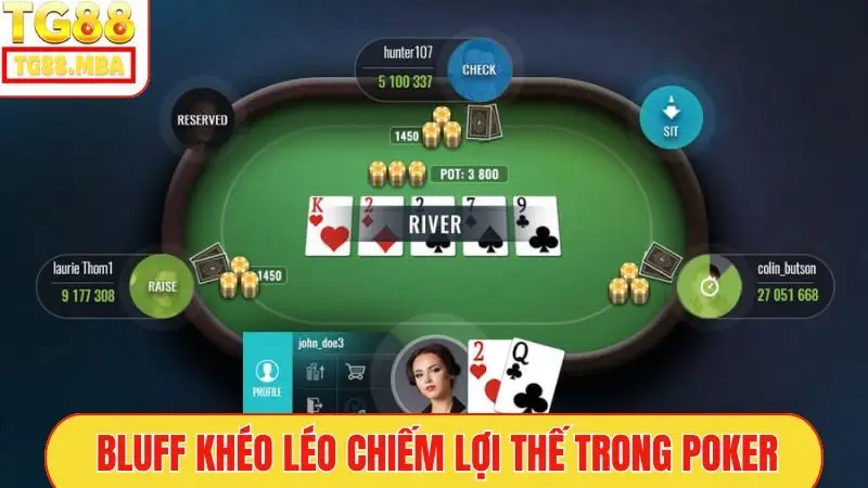 Bluff khéo léo chiếm lợi thế trong Poker