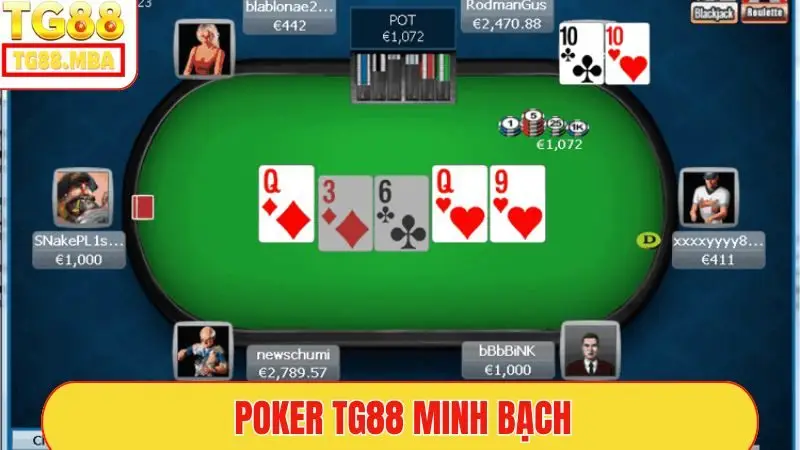 Poker TG88 minh bạch, thưởng lớn nhất thị trường